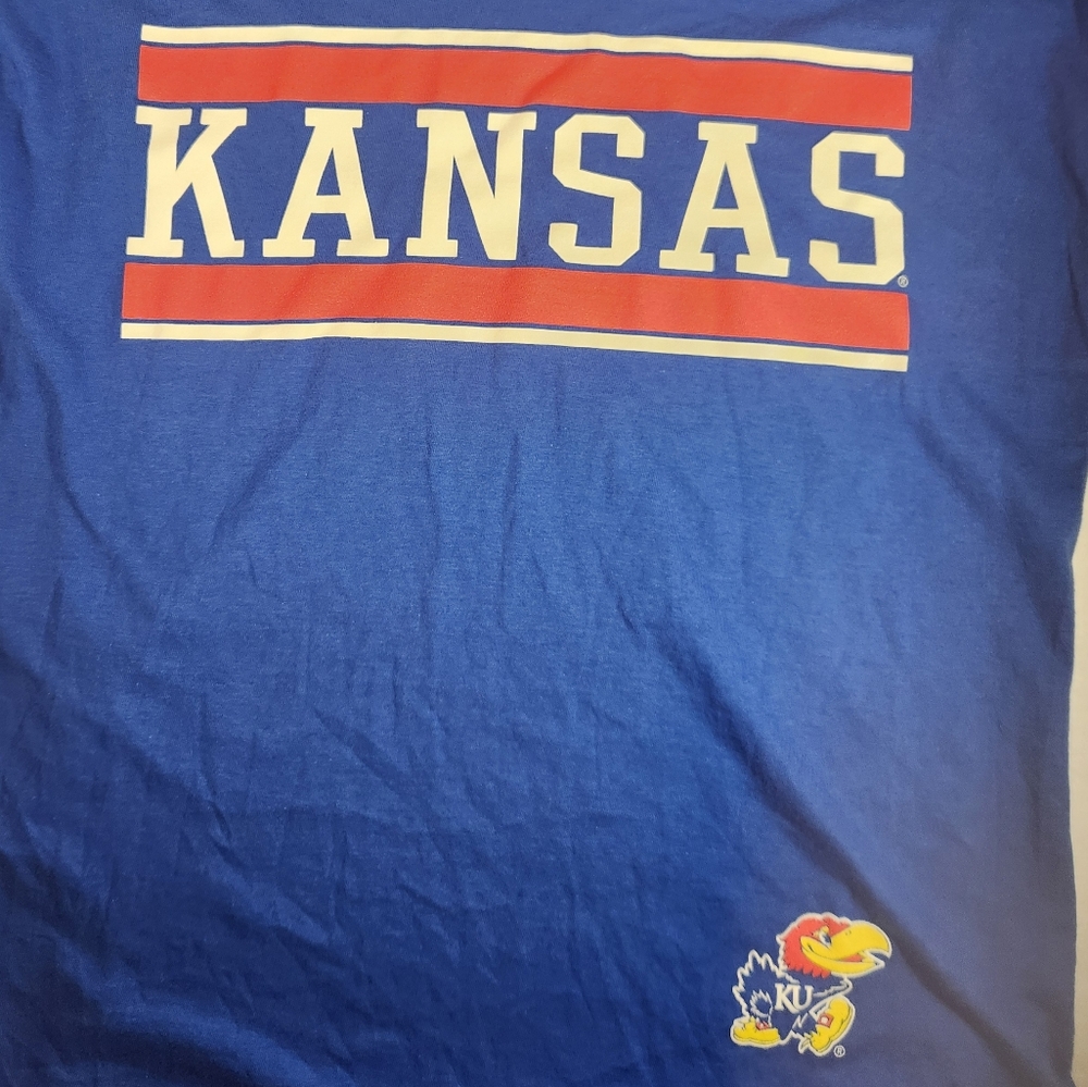 NWT Women's Kansas University Camp David V-neck T-shirt - Picture 2 of 5